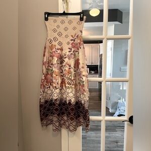 Gorgeous floral smocked top dress or skirt - very stretchy top EUC